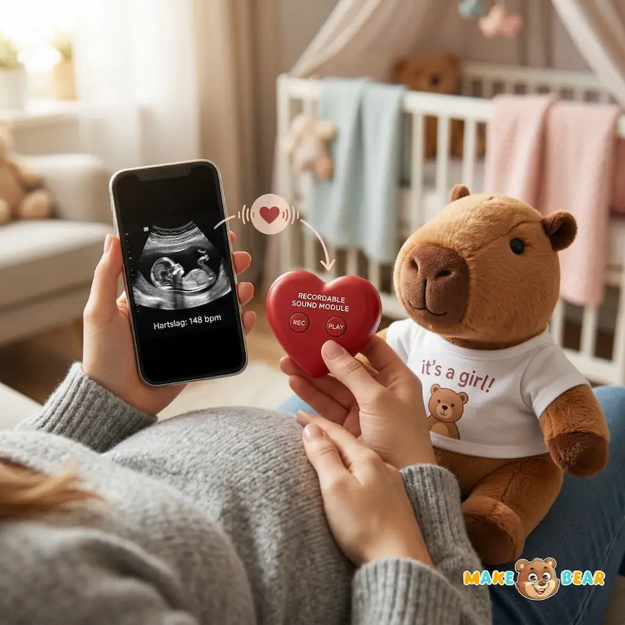 Hartslag knuffel maken met de echo van je baby