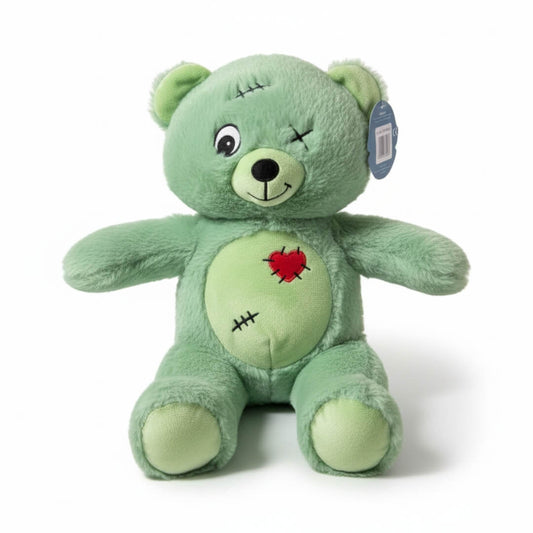 Frankie het groene knuffelmonster met rood hart - Make a Bear