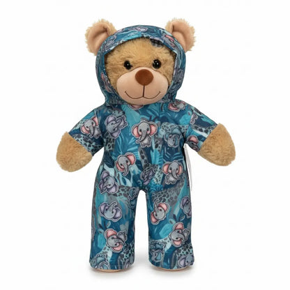 knuffelbeer met olifanten jumpsuit