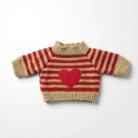 Pull avec Cœur Vêtements pour Peluches 40cm