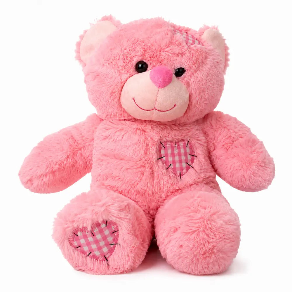 Peluche ours rose éco 40cm - À garnir soi-même